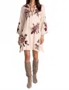 Johnny Was Aquijio Western Piped Yoke Dress In Zion Ivory In Multi