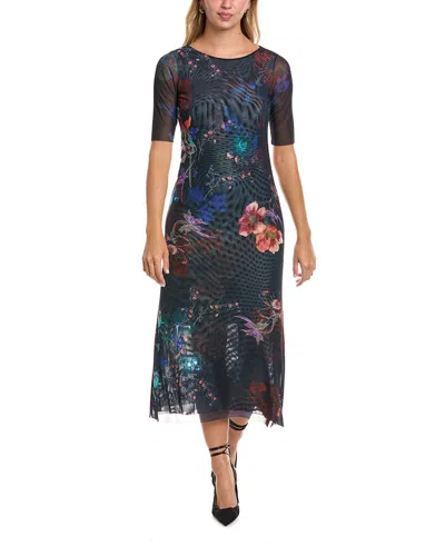 JOHNNY WAS ASTRID MESH MIDI DRESS