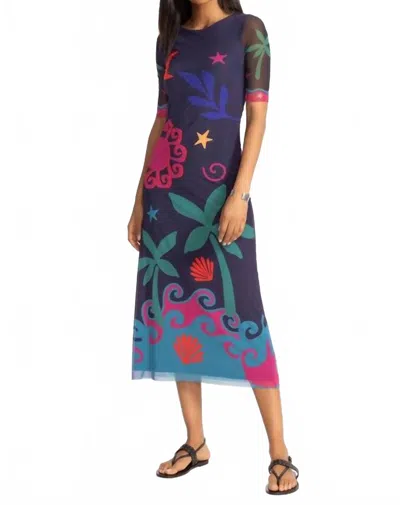 Johnny Was Astrid Mesh Midi Dress In Palomas Island In Multi