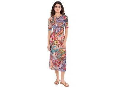 Johnny Was Astrid Mesh Midi Dress Women's Dress Evie: Xl In Multi