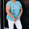 Johnny Was Astrud Blouse In Baltic In Blue