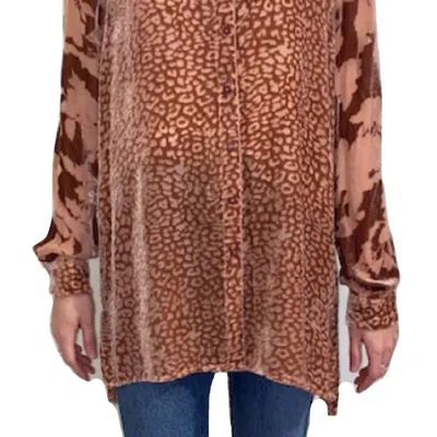 Johnny Was Audrey Button Down Shirt In Burnt Sienna In Brown