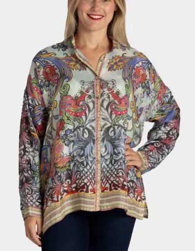 Johnny Was Audrey Oversized Blouse In Akai In Multi
