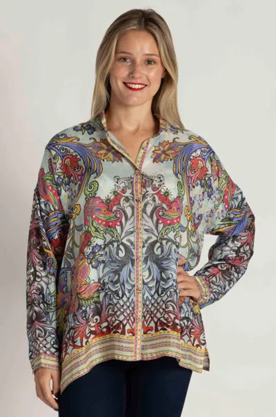 Johnny Was Audrey Oversized Blouse In Akai In Multi