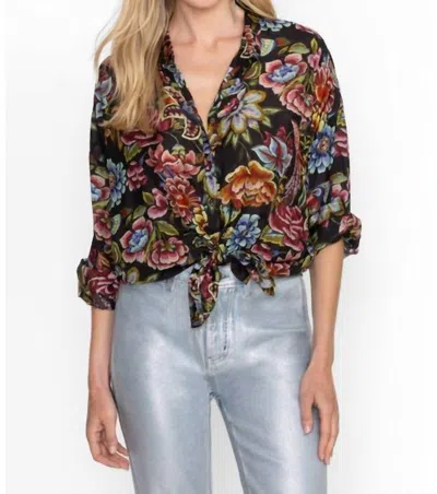 Johnny Was Audrey Oversized Blouse In Antiqua Flower In Multi