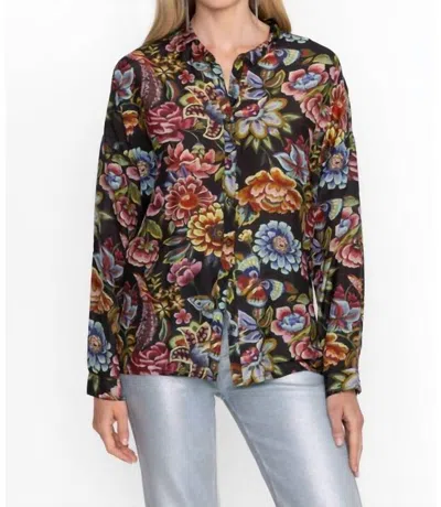Johnny Was Audrey Oversized Blouse In Antiqua Flower In Multi