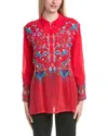 Johnny Was Audrey Oversized Tunic In Red