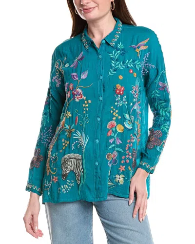 Johnny Was Audrey Shirt In Blue