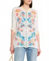Johnny Was Audrey Shirt Patricia In White In Blue