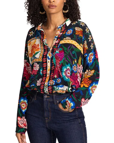 Johnny Was Audrey Silk Shirt In Multi