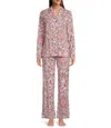 Johnny Was Aussie Long Sleeve Pajama Set In Pink Multi In Pink