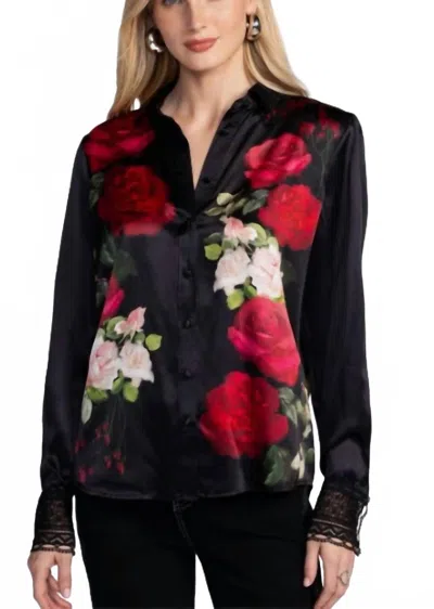 Johnny Was Averi Maria Rose Blouse In Floral In Purple