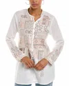 Johnny Was Avery Tunic Top In White Multi In Multi