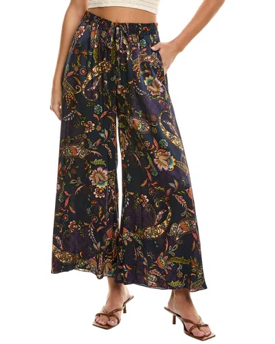 Johnny Was Axelle Silk-blend Pant In Multi