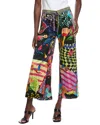 Johnny Was Axelle Wide Leg Silk-blend Pant In Multi