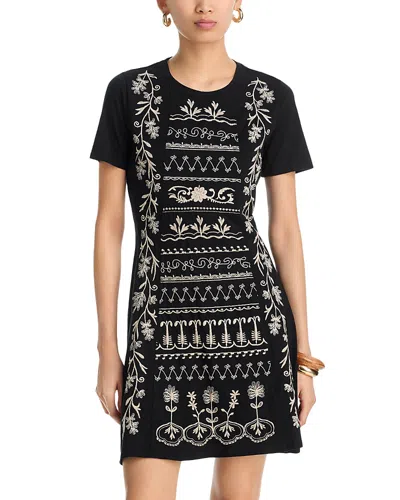 Johnny Was Azova Seamed Knit Dress In Black