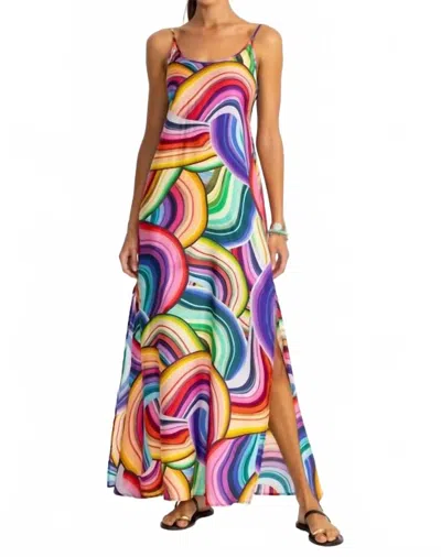 Johnny Was Back Smocking Slip Maxi Dress In Abel In Multi