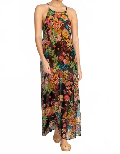 Johnny Was Back Tie Strappy Maxi Dress In Multi