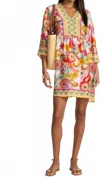 Johnny Was Barbara Mini Dress In Prism In Black