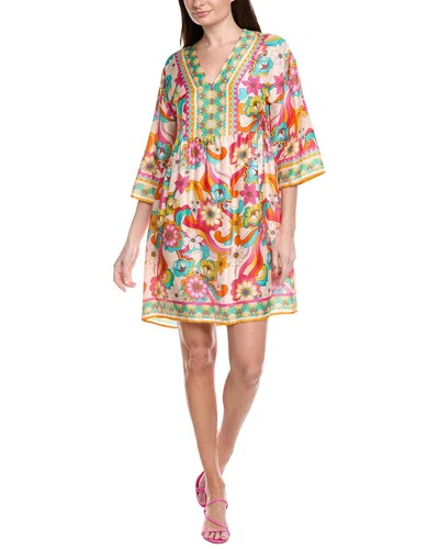 Johnny Was Barbara Silk-blend Mini Dress In Multi