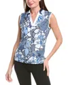Johnny Was Bee Active Basic Polo Tank In Blue