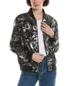 Johnny Was Bee Active Drop-shoulder Bomber Jacket In Black