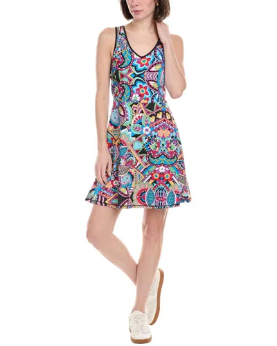 Johnny Was Bee Active Fit-and-flare Tennis Dress In Blue Multi
