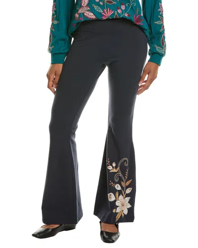 Johnny Was Bee Active High-waist Flare Legging In Blue