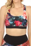 Johnny Was Bee Active Studio Reversible Sports Bra In Multi In Multi
