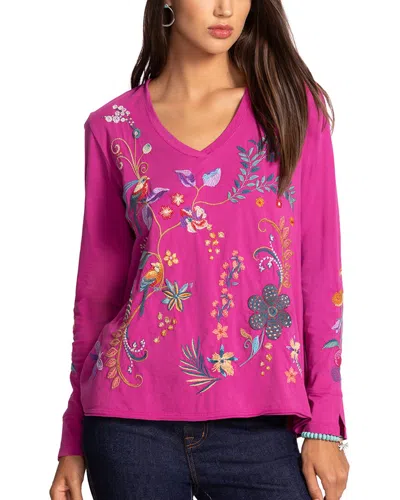 Johnny Was Belina T-shirt In Purple