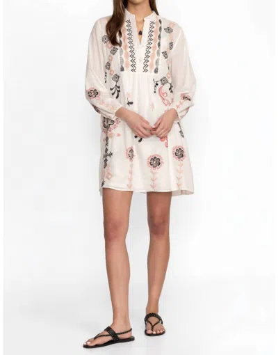 Johnny Was Bellania Button Yoke Field Dress In Olinda Stripe In Multi