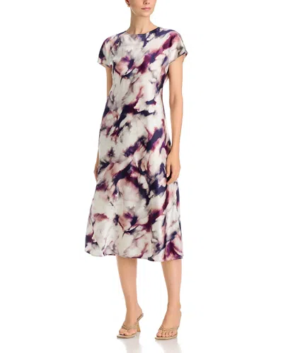 Johnny Was Bias Cut Dolman Sleeve Midi Dress In Purple