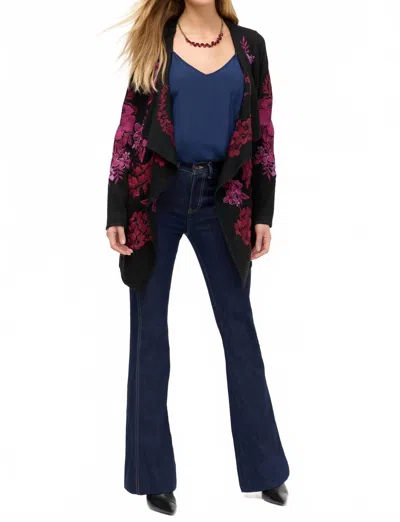 Johnny Was Biya Draped Sweater In Musia Black In Multi