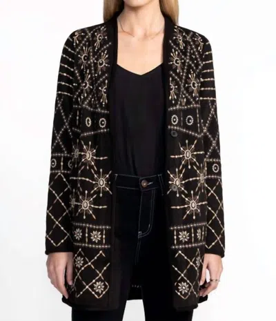 Johnny Was Biya Midi Cardigan Rhodes Pearl In Black