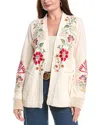 Johnny Was Biya Short Cardigan In Sand