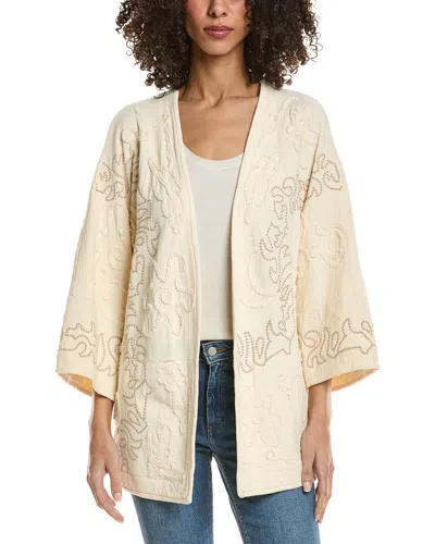 Johnny Was Biya Short Kimono In White