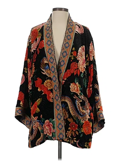 Pre-owned Johnny Was Blazer Jacket In Black