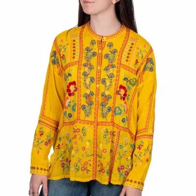 Johnny Was Bogota Blouse In Sunshine In Yellow