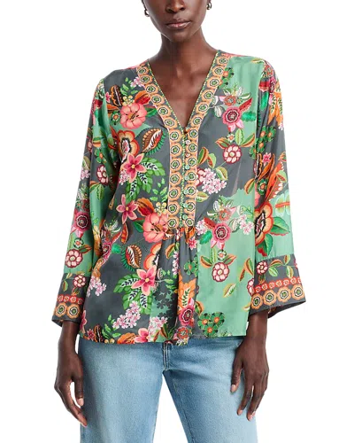 Johnny Was Botina Blouse In Clarkwood Teal