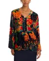 Johnny Was Botina Burnout Blouse In Catalina Blue Burnout In Catalina Blue Burnout