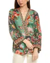 Johnny Was Botina Blouse In Clarkwood Teal In Blue