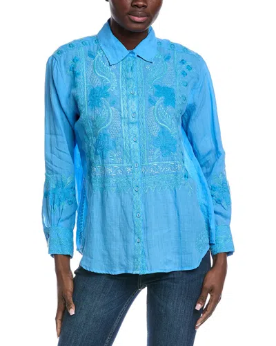 Johnny Was Boxy Shirt In Blue