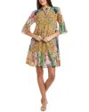 Johnny Was Braemar Eleon Long Sleeves Dress In Multi In Yellow