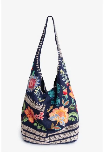 Johnny Was Bucket Bag Ishani In Blue Night
