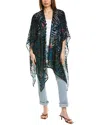 Johnny Was Burnout Velvet Silk-blend Shawl In Black
