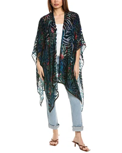Johnny Was Burnout Velvet Silk-blend Shawl In Black