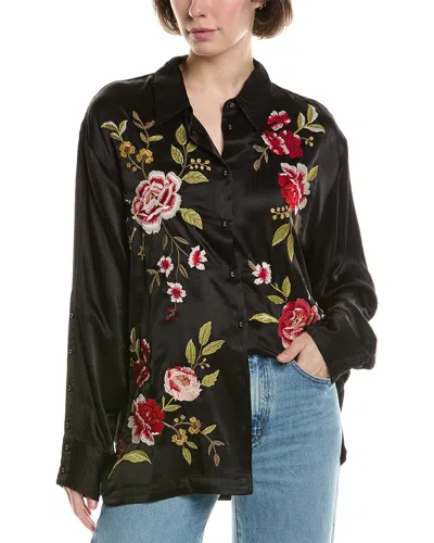 Johnny Was Button Detail Relaxed Shirt In Black