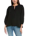 Johnny Was Button-down Blouse In Black