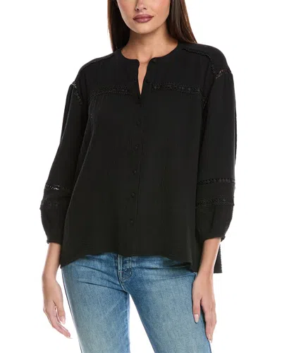 Johnny Was Button-down Blouse In Black