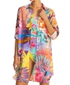 Johnny Was Button Down Shirt Dress In Zeru